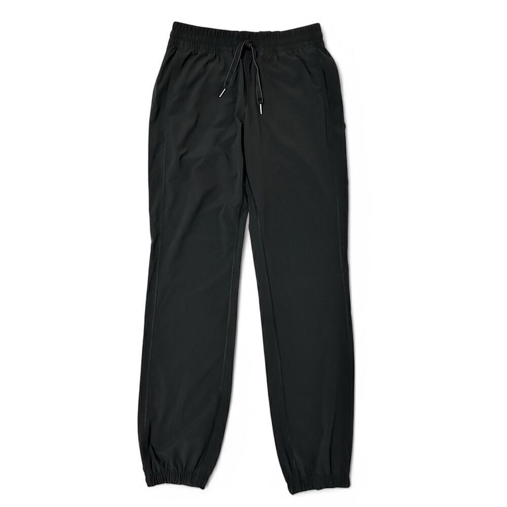 Lululemon Black High Rise Drawstring Lightweight Jogger Pants Sz 6 Athleisure